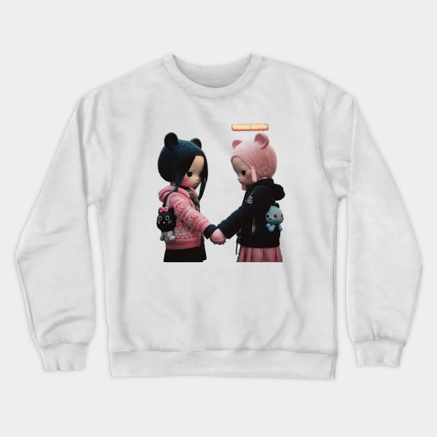 Harajuku Style Cute Knitted Dolls Crewneck Sweatshirt by kiddo200